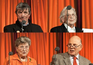 Gunter Grobe, Gerda Braumöller, Christl Töpfer und Prof. Christoph Stölzl