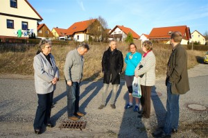 Unterwegs mit Legefeldern im Wohngebiet "Auf den Bergäckern".